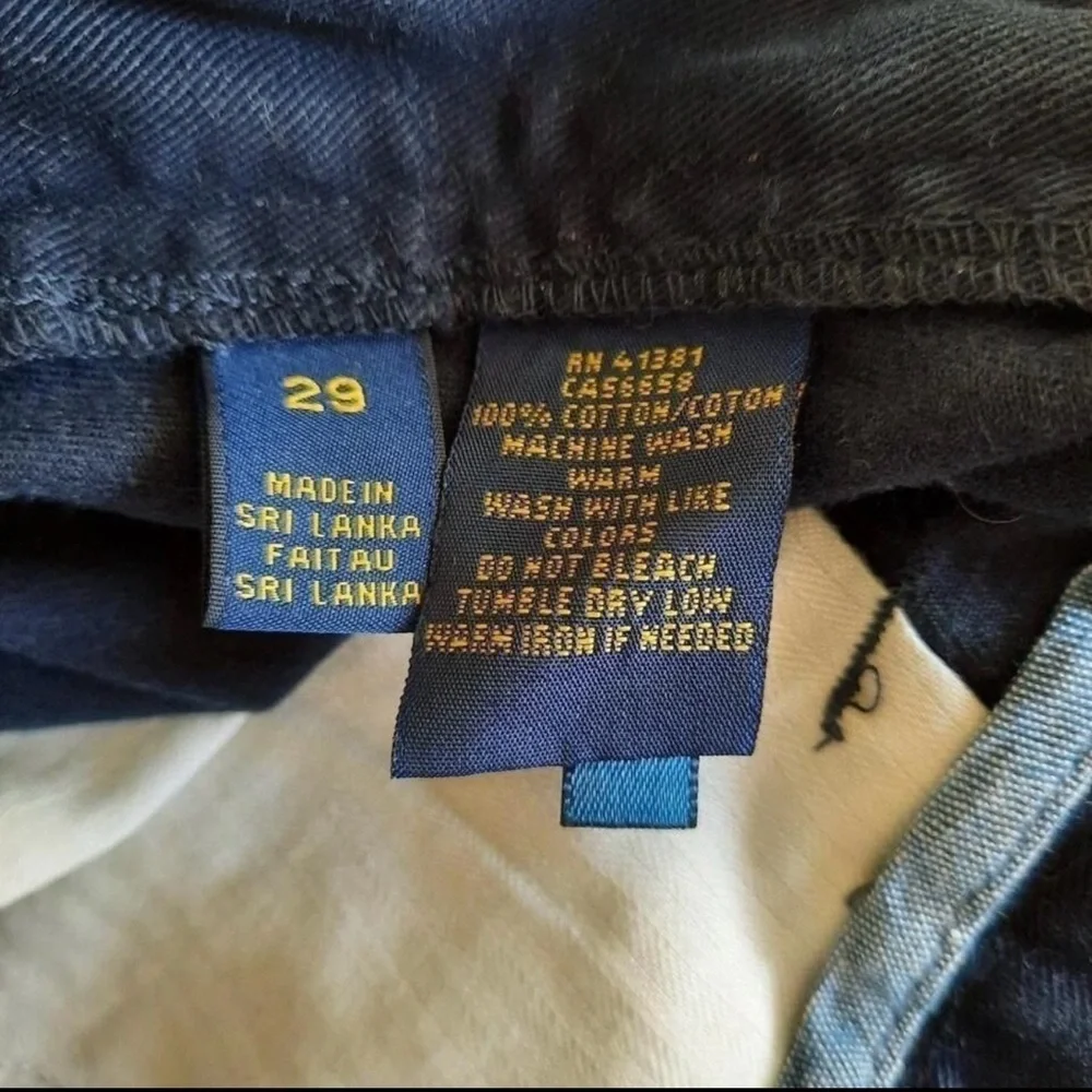 POLO RALPH LAUREN NAVY BLUE WALK SHORTS FLAT FRONT 29 COLLEGE FALL PREPPY